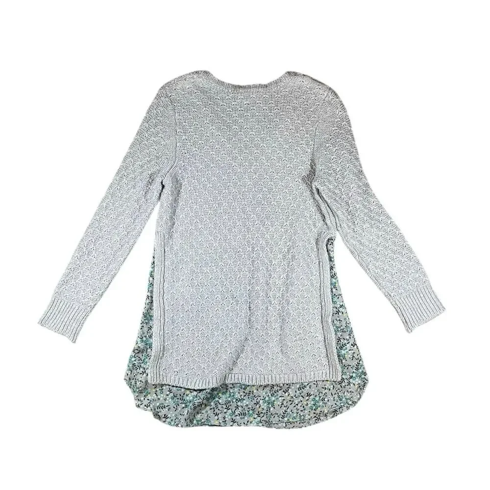 Loft Floral Inset Knit Sweater NWT - S